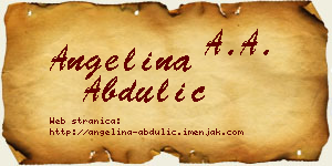 Angelina Abdulić vizit kartica